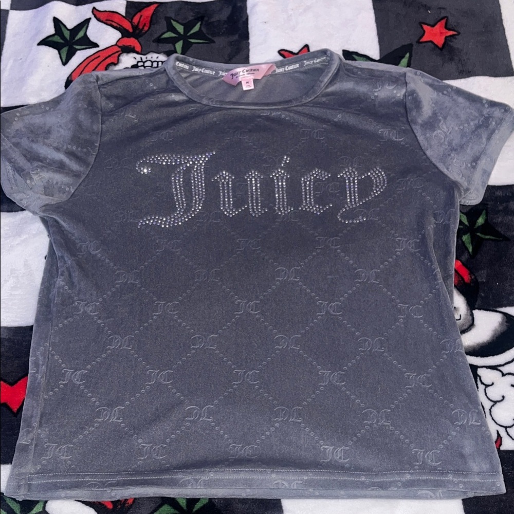 Juicy Couture Shimmering Gray Tee